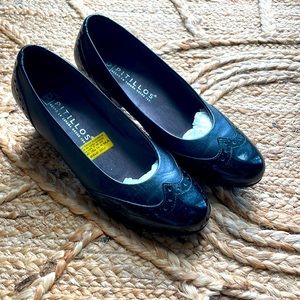 Mix leather and patent heals 2’’ black Pitillos Spain made